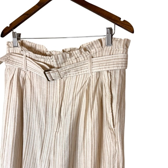 Banana Republic Women's Linen Blend Paperbag Wide Leg Pant- Size 10 - Picture 5 of 11